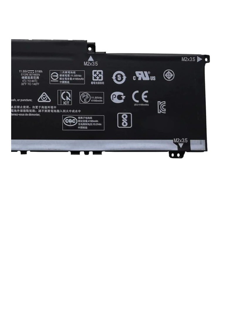 Replacement Laptop Battery for BN03XL HP ENVY 13 Series Compatible HSTNN-DB9N"13-ba0003nu 13-ba0004nu 13-ba0010nr 11.55V 51Wh 4195mAh  - Image 2