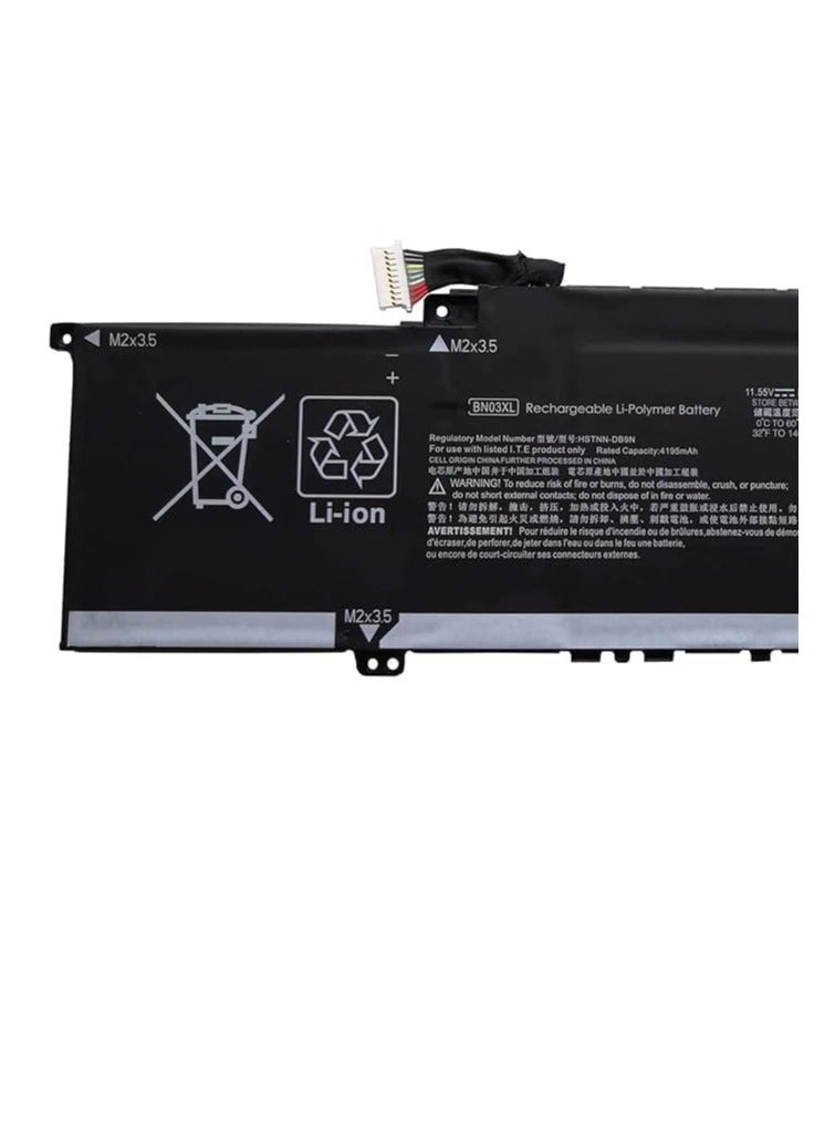 Replacement Laptop Battery for BN03XL HP ENVY 13 Series Compatible HSTNN-DB9N"13-ba0003nu 13-ba0004nu 13-ba0010nr 11.55V 51Wh 4195mAh  - Image 3