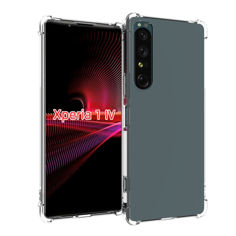HuHa Case Cover For Sony Xperia 1 IV Shockproof Non-slip Thickening TPU Phone Case(Transparent) - Image 1