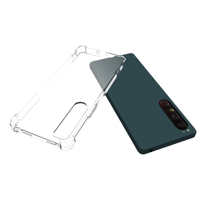 HuHa Case Cover For Sony Xperia 1 IV Shockproof Non-slip Thickening TPU Phone Case(Transparent) - Image 3