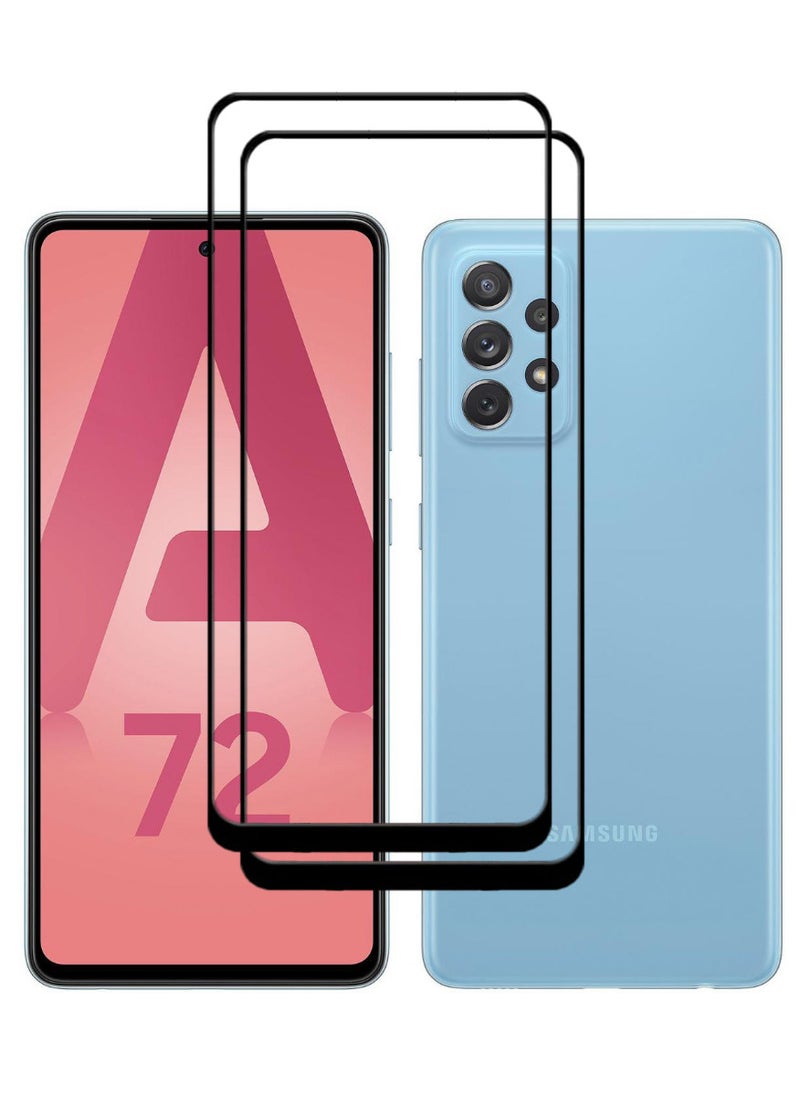ACLIX 2 Pieces Antistatic ESD Dustproof Premium Quality High Definition Tempered Glass Screen Protector Designed For Samsung Galaxy A72 - Image 1