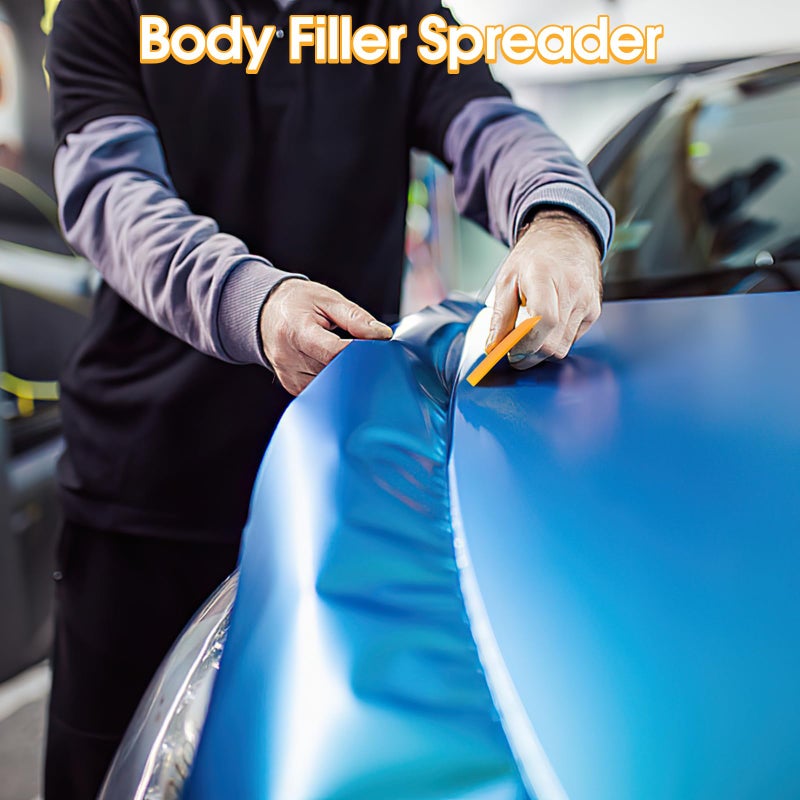 PEASUG Body Filler Spreader, 9 Pack Reusable Plastic Spreader Tool for Automotive Body Applying Fillers, Putties, Glazes, Caulks - Autobody Paint Repairs, 3 Each 4", 5" and 6" - Image 5