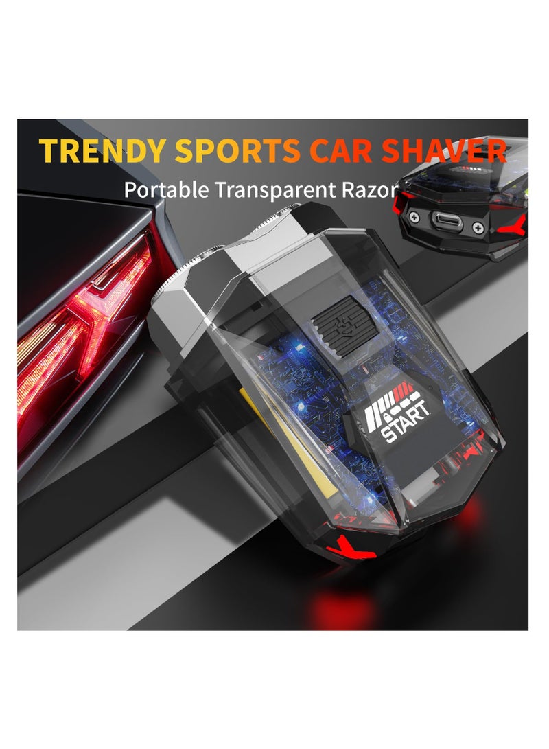 KASTWAVE Mini Electric Shaver, Portable Cyberpunk Electric Razor for Men, IPX7 Waterproof Travel Shaver with Smart Display, Wet & Dry Shaving, Rechargeable Cordless Rotary Shaver for Home, Office, Car, Gifts - Image 2