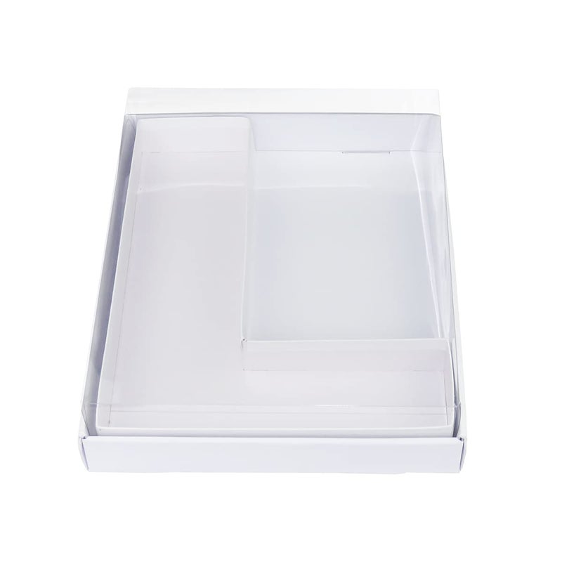 WENPACK 12"" Cardboard Letter Shaped Mache Decorative Strawberries Fillable Sweets Candy Box with Clear Lid (White  L) - Image 4