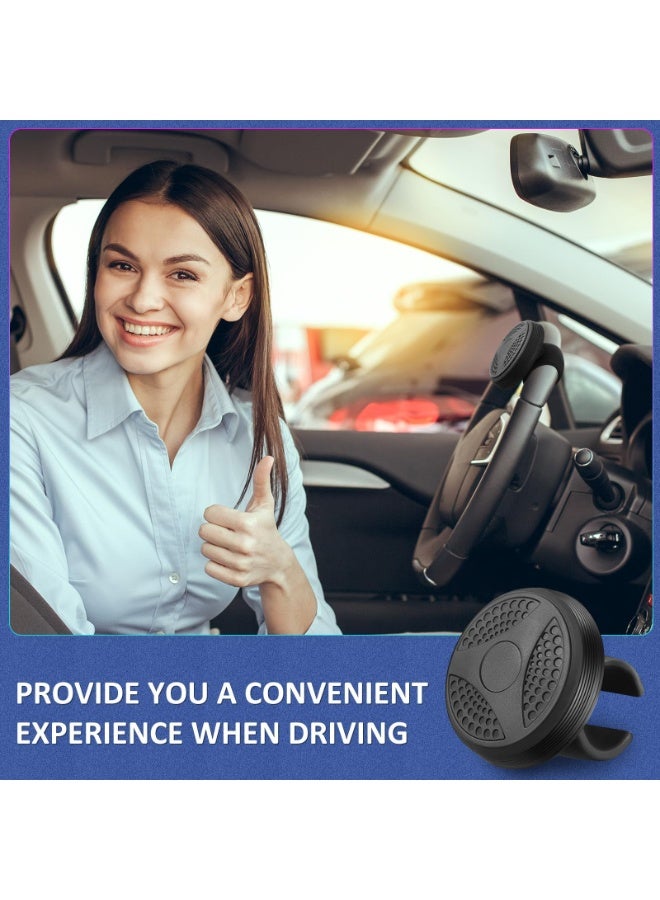 صحرمارت مقبض عجلة قيادة محدث، دوار لعجلة قيادة السيارة، للسيارات والشاحنات والجرارات والقوارب وملحق التحكم في سرعة السيارة، مساعد قيادة مناسب عالمي يدور 360 درجة، معزز مساعد القيادة - Image 3