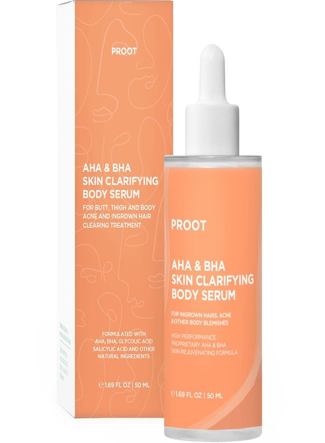 Proot Butt Acne & Ingrown Hair Treatment Serum | AHA & BHA Butt Acne and Ingrown Hair Treatment For Bikini Area | Get rid of Butt Acne, Ingrown Hair, Back Acne, Strawberry Legs, KP and Razor Bump | After Waxing Skin Care | Glycolic and Salicylic Acid Body Serum For Ingrown Hair, Butt and Back Acne Treatment Strawberry Legs | Ingrown Hair Cyst Treatment Formula for All Skin Type | Formulated with Centella Asiatica, Green Tea, Rosemary and Natural Ingredients | 1.69 oz - Image 1