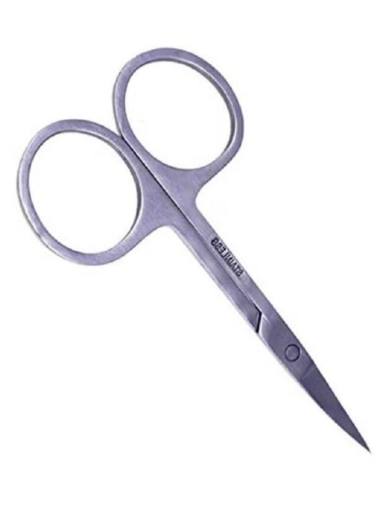 Stainless steel scissors with sharp curved blades for eyebrows, facial hair and false eyelashes. - Image 2