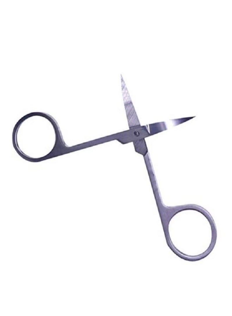 Stainless steel scissors with sharp curved blades for eyebrows, facial hair and false eyelashes. - Image 3