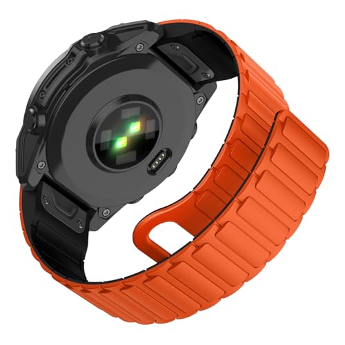MYSNBKN Watch Bands Compatible with Garmin Fenix 8 51mm/Fenix 7X/Fenix 6X,26mm Double Sided Silicone Magnetic Watch Band Soft Sport Strap for Garmin Fenix 7X Pro/Fenix 6X Pro/Fenix 5X Plus Smart Watch - Image 1