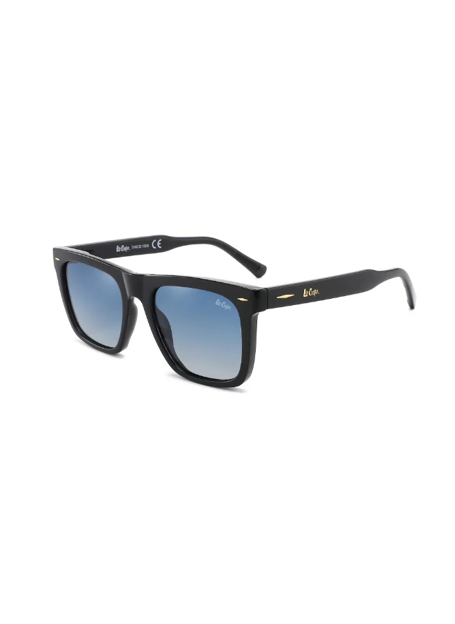 لي كوبر Polarized Sunglasses Shiny Black Frame Gr. Blue Mirror Lens 50mm  - LC1021C03