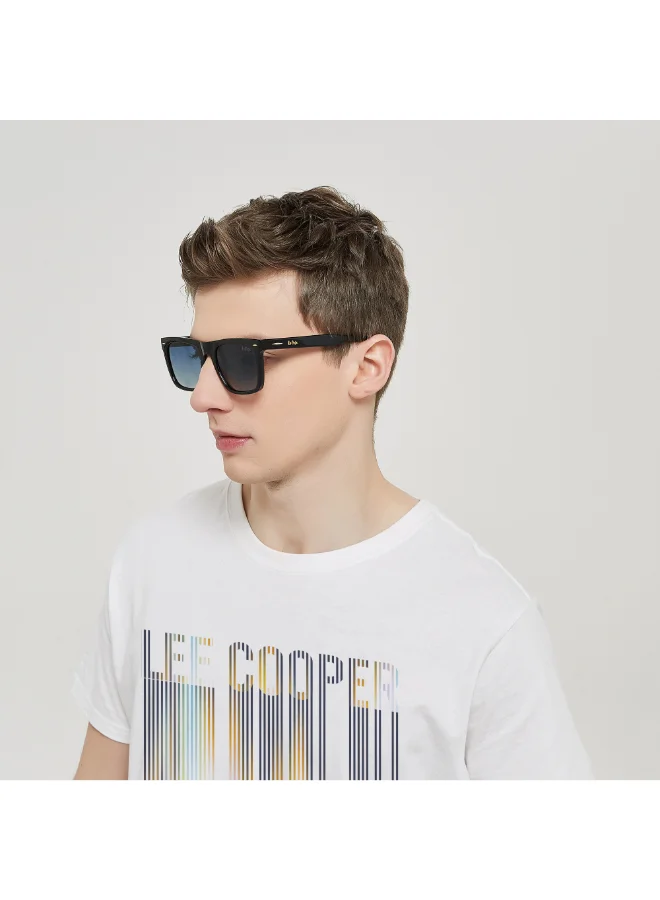 Lee Cooper Polarized Sunglasses Shiny Black Frame Gr. Blue Mirror Lens 50mm  - LC1021C03