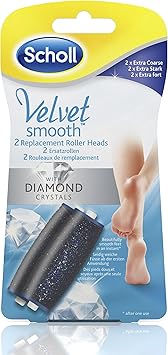 Scholl Velvet Smooth Diamond Pedicure Hard Skin Remover Refills Extra Coarse Pack of 2 - Image 1