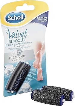 Scholl Velvet Smooth Diamond Pedicure Hard Skin Remover Refills Extra Coarse Pack of 2 - Image 3