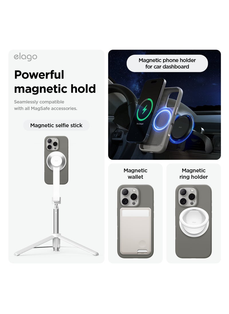 Elago - Magnetic Liquid Silicone for iPhone 16 Pro MAX Case Cover Compatible with MagSafe Shockproof - Medium Gray - Image 1