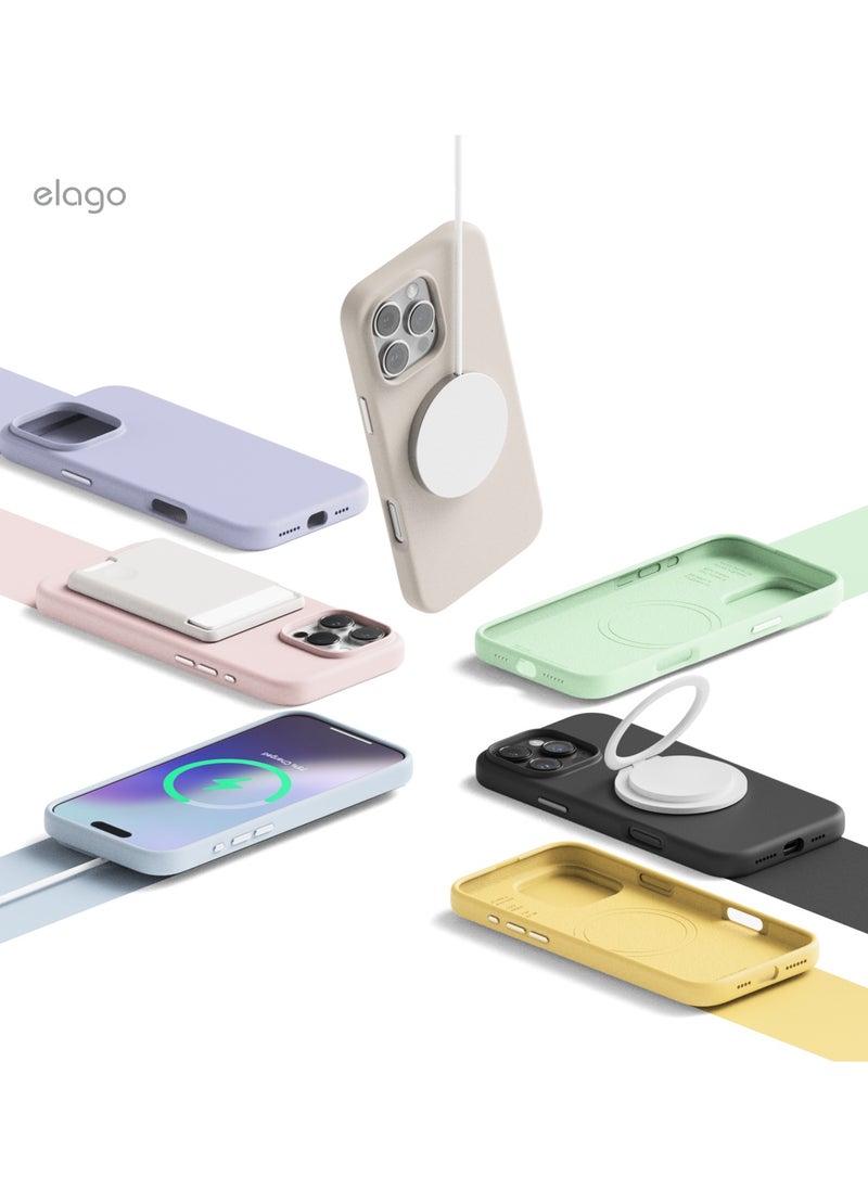 Elago - Magnetic Liquid Silicone for iPhone 16 Pro MAX Case Cover Compatible with MagSafe Shockproof - Medium Gray - Image 1
