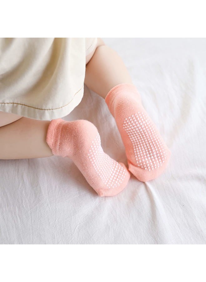 Aroveea Non Slip Grip Ankle Baby Socks 12 Pack for Toddler Boys and Girls Kids,Infant Cute Cotton Baby Socks, Rainbow1, 1-3 Years - Image 2