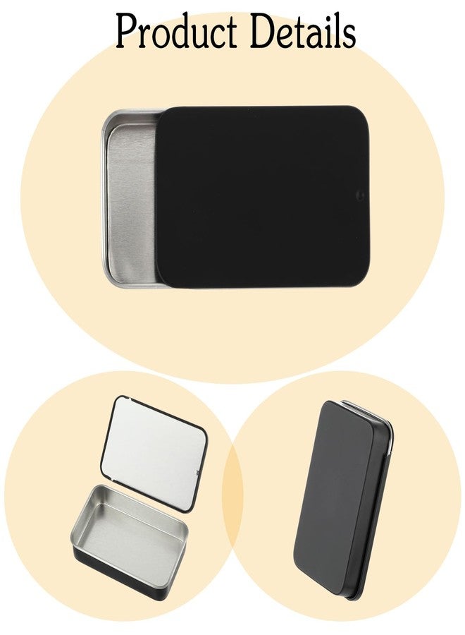 WY LIGHTING LEVEL 3 Pcs Small Dental Floss Case Metal Portable Compact Pick Dispenser Tin Sliding Refillable Flosser Organizer Box Mini Holder for Pill Oral Care Travel Hotels Dating Dinners Teeth Cleaning - Image 3