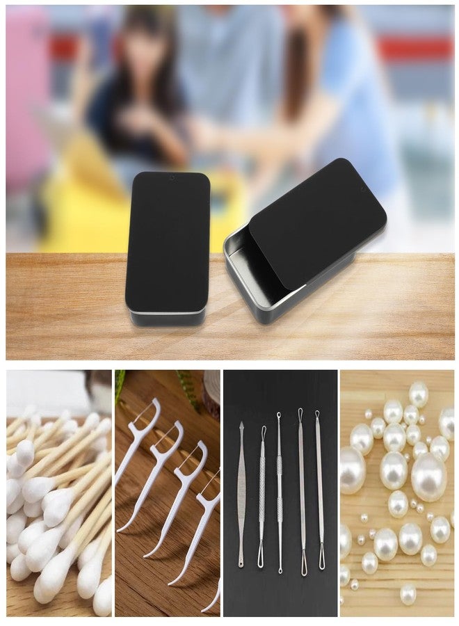 WY LIGHTING LEVEL 3 Pcs Small Dental Floss Case Metal Portable Compact Pick Dispenser Tin Sliding Refillable Flosser Organizer Box Mini Holder for Pill Oral Care Travel Hotels Dating Dinners Teeth Cleaning - Image 4