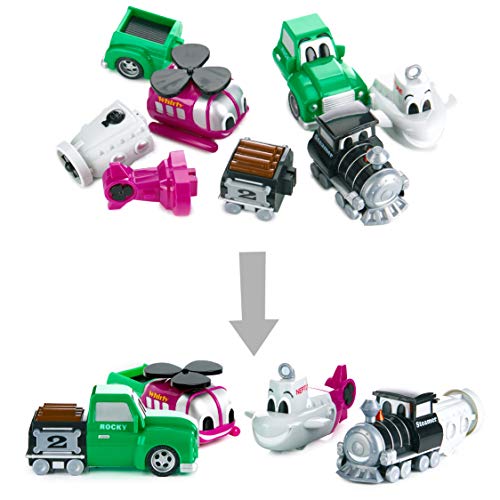 POPULAR PLAYTHINGS Magnetic Vehicles for Toddlers 13 Mix or Match Car Toys Set of 4 Gift for Kids Vehicles Junior 2 - Image 1