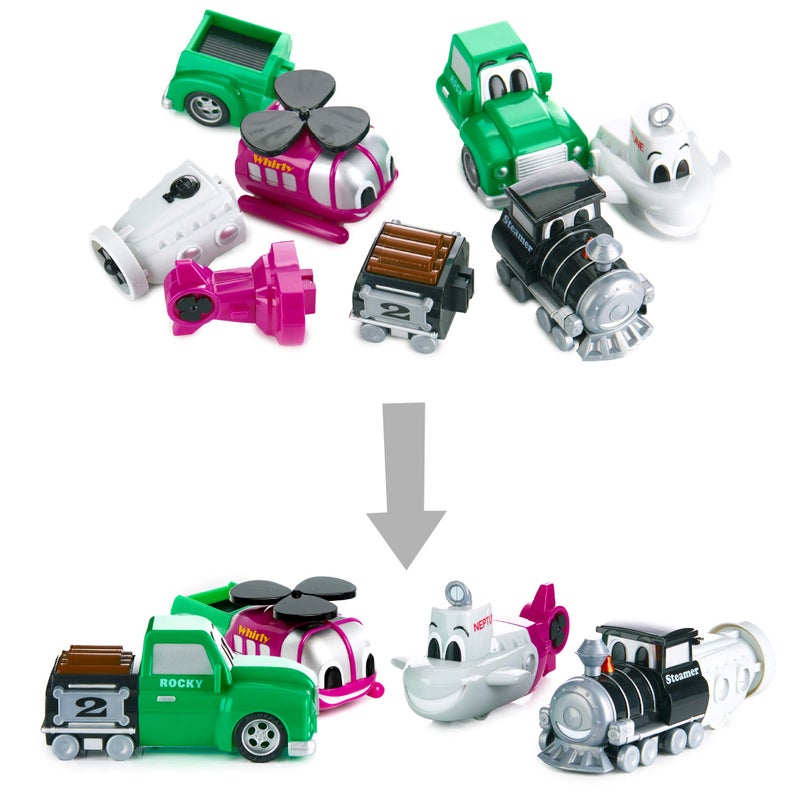 POPULAR PLAYTHINGS Magnetic Vehicles for Toddlers 13 Mix or Match Car Toys Set of 4 Gift for Kids Vehicles Junior 2 - Image 3