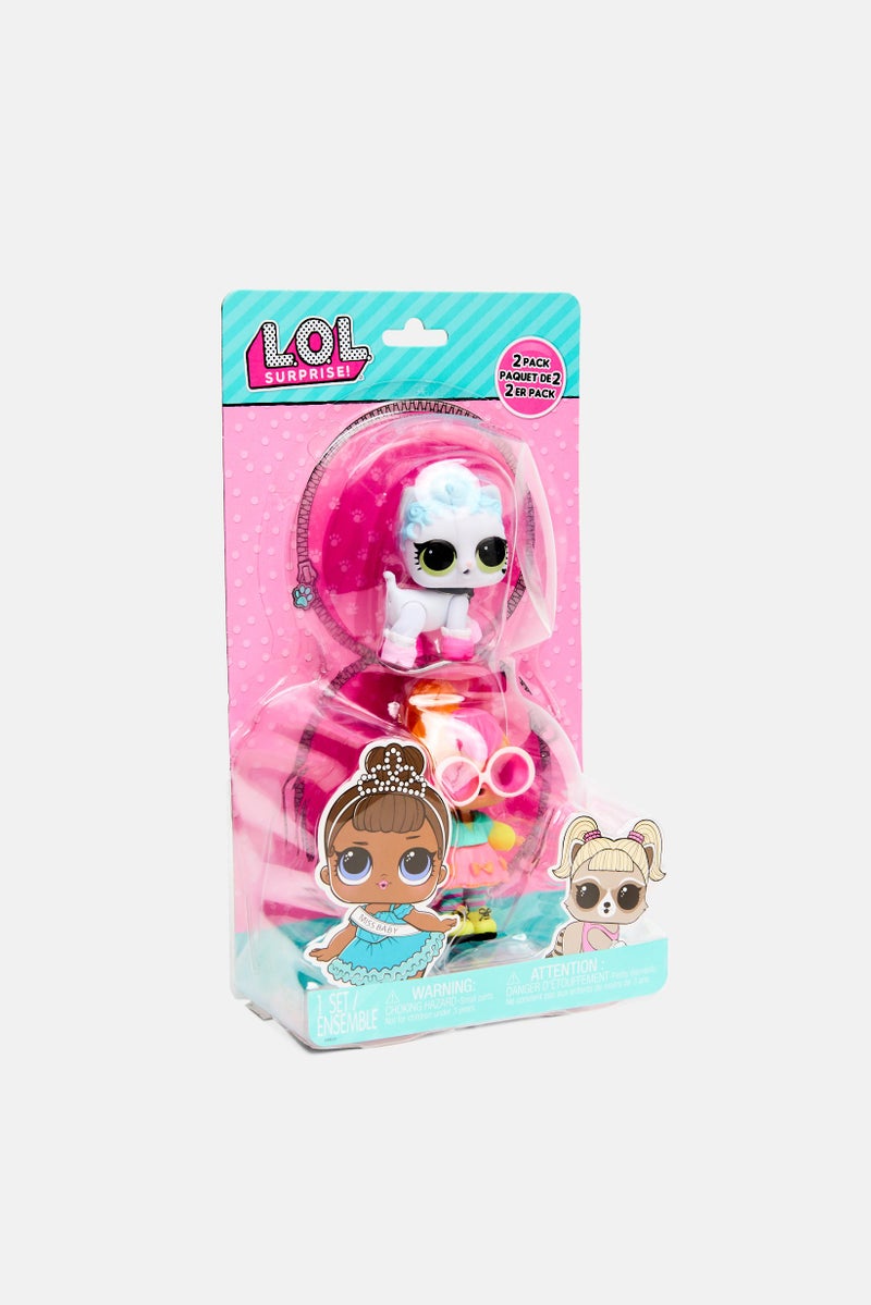 L.O.L. Surprise! 2 Pcs Neon QT And Royal Kitty Cat Collectible Dolls  - Image 3