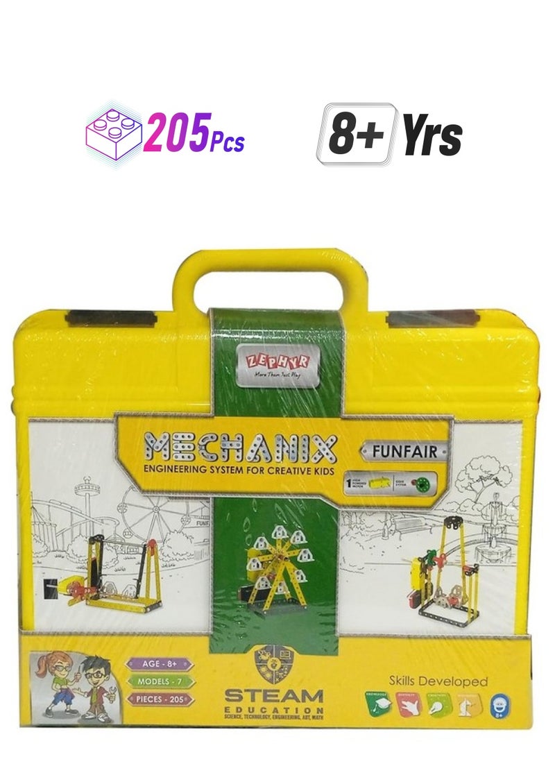 Mechanix Mechanix FunFair Smart Bag, STEM Toy, Building and Construction Set (205pcs 7+ Models) for Boys and Girls Age 8+ Years  - Image 1