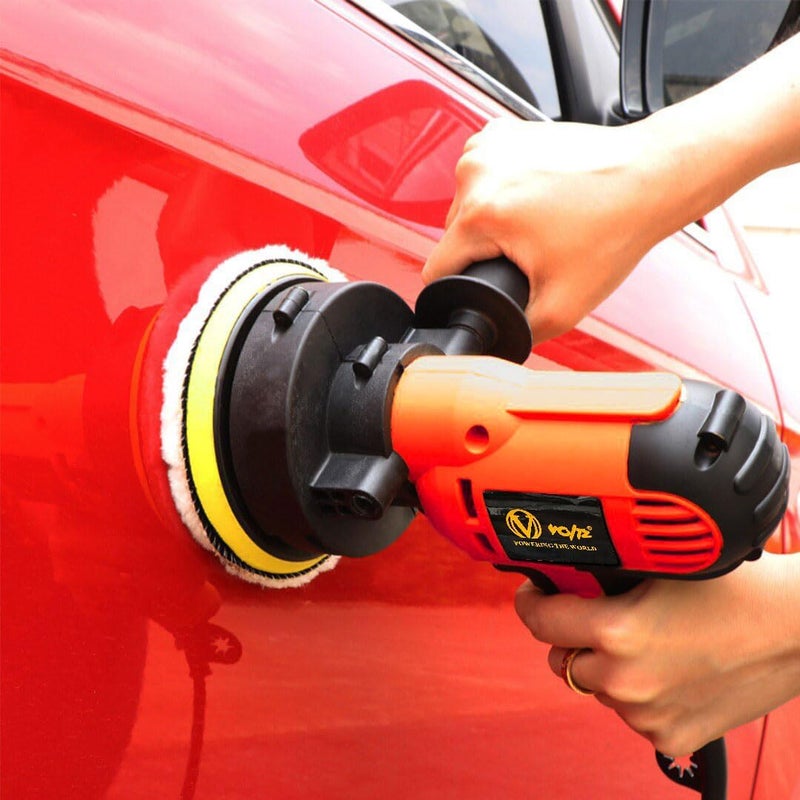 VOLTZ VZ-CP850 Electric car Polisher 850W 125MM Car Polisher machine Veriable Speed Control No Load Speed 0-4500RPM Vertical Polisher for Car, Bike, Furniture and Home Use Polisher - Image 3