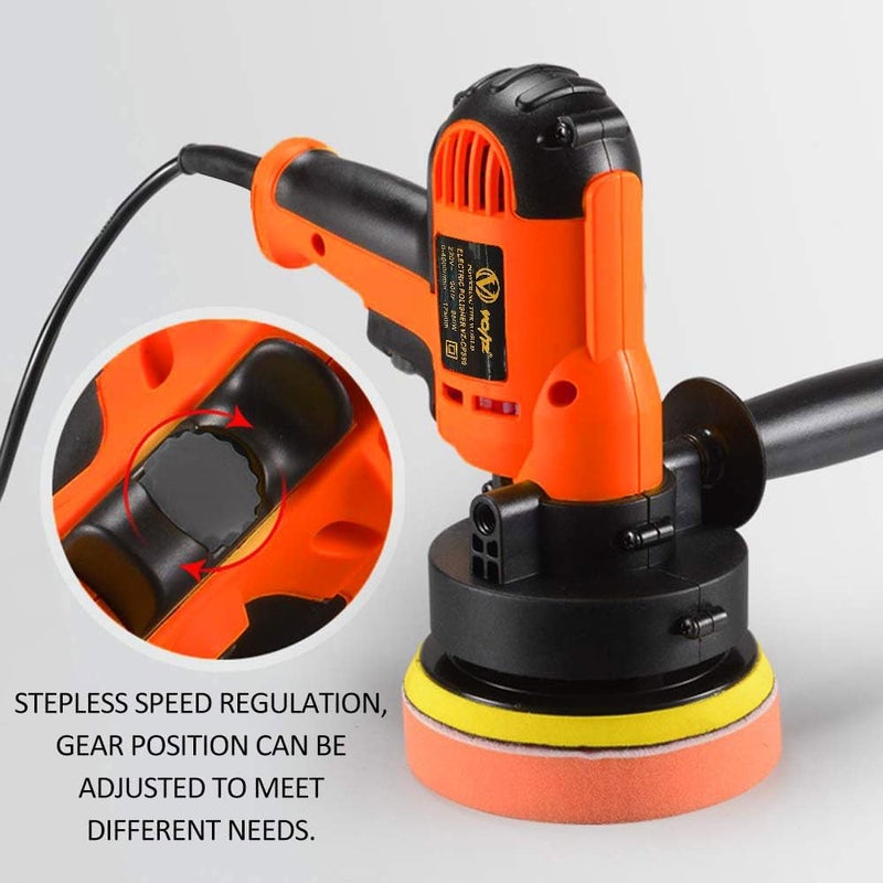 VOLTZ VZ-CP850 Electric car Polisher 850W 125MM Car Polisher machine Veriable Speed Control No Load Speed 0-4500RPM Vertical Polisher for Car, Bike, Furniture and Home Use Polisher - Image 5