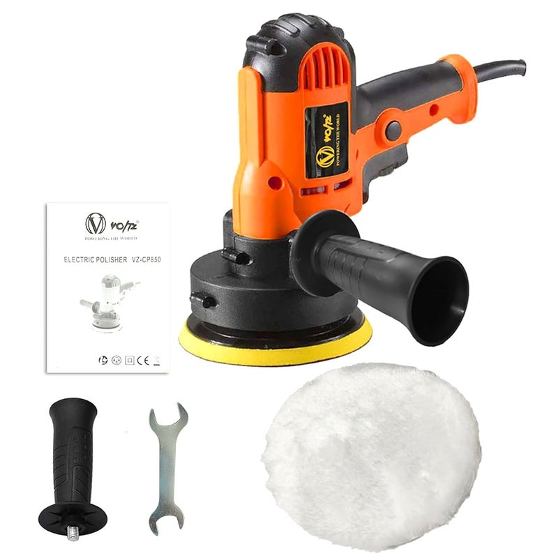 VOLTZ VZ-CP850 Electric car Polisher 850W 125MM Car Polisher machine Veriable Speed Control No Load Speed 0-4500RPM Vertical Polisher for Car, Bike, Furniture and Home Use Polisher - Image 1