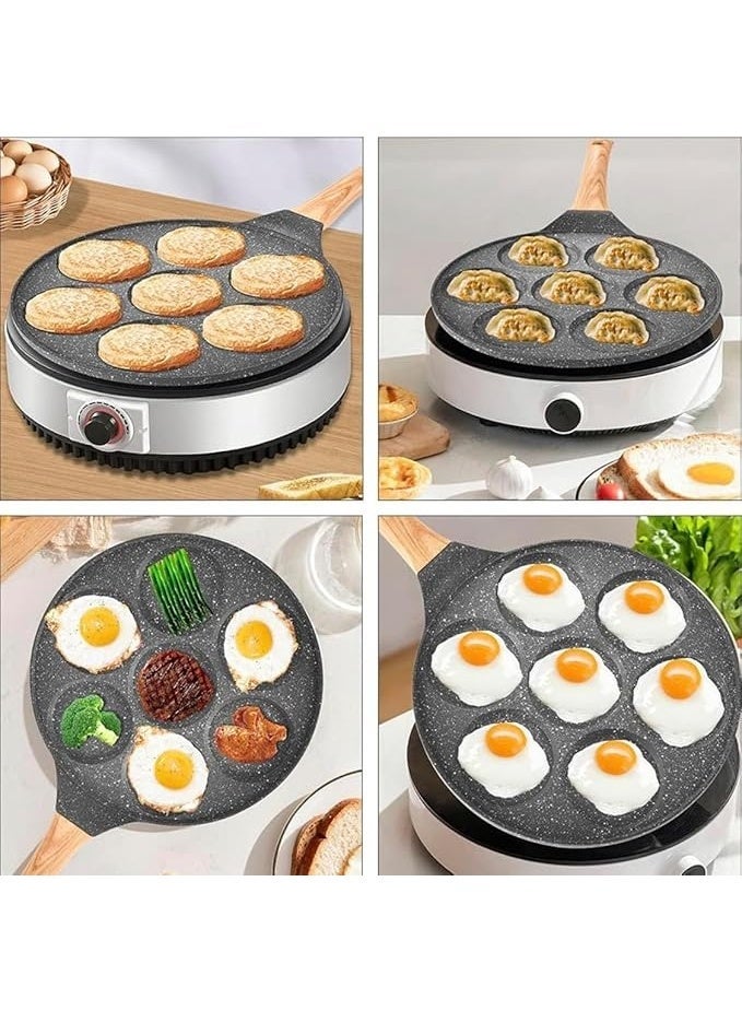 Non-stick pancake pan with a circular design, ideal for pancakes, crepes, omelets and easy to clean. - Image 2