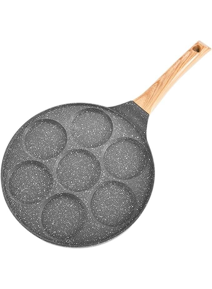 Non-stick pancake pan with a circular design, ideal for pancakes, crepes, omelets and easy to clean. - Image 1