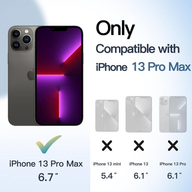 Jetech Magnetic Case for iPhone 13 Pro Max 6.7-Inch Compatible with MagSafe, Shockproof Phone Bumper Cover, Solid Color Matte TPU Frame, Anti-Scratch Clear Back (Black) - Image 2