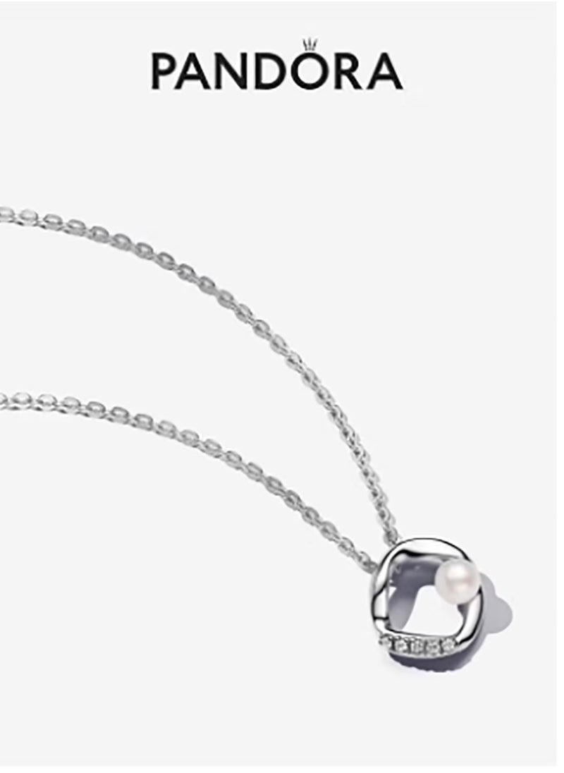 Pandora Violet Women's Necklace Adjustable Inlaid Pearl Necklace Collarbone Chain  - Image 1