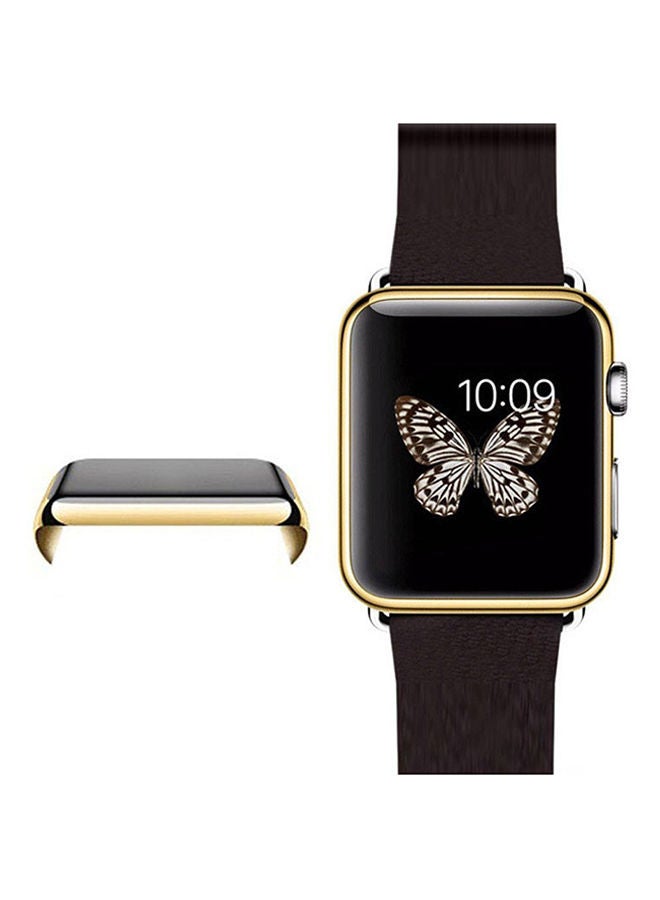 إسكدنيا غطاء حماية واقٍ لساعة أبل السلسلة 3 بقياس 42 ملليمتراً ذهبي - Image 2