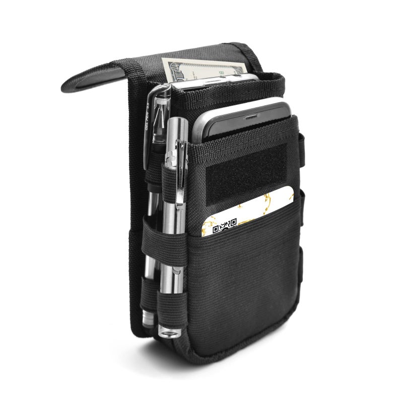 KATOLK Belt Phone Pouch Large Smartphone Holder MultiPurpose Tactical Cell Phone Case for Work Hiking Camping Barbecue Rescue Black - Image 3