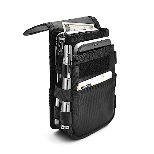KATOLK Belt Phone Pouch Large Smartphone Holder MultiPurpose Tactical Cell Phone Case for Work Hiking Camping Barbecue Rescue Black - Image 1