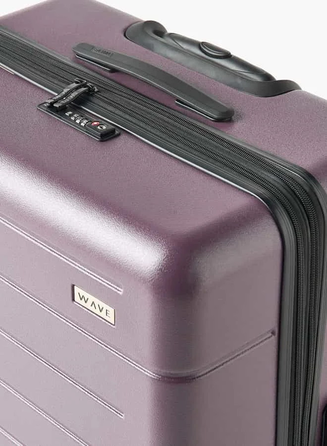 Wave Textured Hardcase Luggage Trolley Bag with Retractable Handle