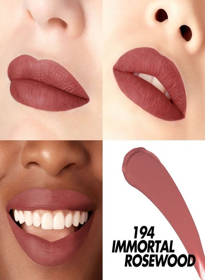 ميك اب فور ايفر أحمر شفاه سائل مطفي يدوم 24 ساعة من ميك أب فور إيفر، لون روج أرتيست فور إيفر، 4.5 مل - لون 194، خشب الورد الخالد (خشب الورد الطبيعي) - لون شفاه مطفي مريح، مقاوم للبقع، غني بالتصبغ - Image 2