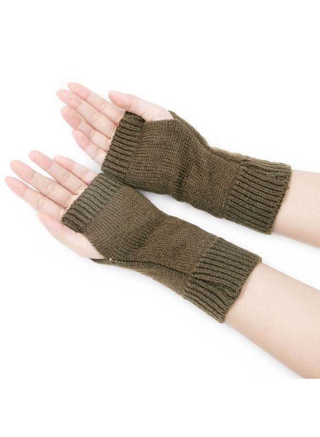 PAWSONIFY Fingerless Star Printed Knitted Gloves - Wrist Warmers Mittens Knitted Gloves for Women Men Typing - Image 4