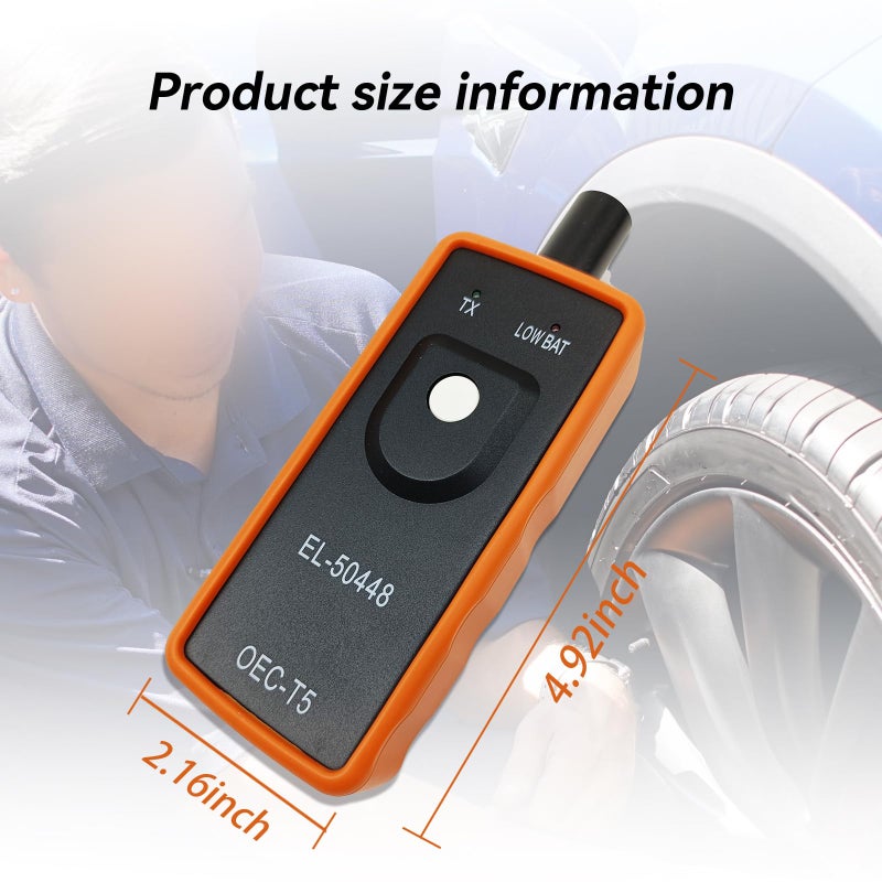RBOKO Automotive Tire Sensor Reset Tool, TPMS Relearn Tool, Tire Pressure Monitor Sensor EL-50448 OEC T5 Compatible with Most GM Series Vehicles 2006-2021, Car Accessories - Image 2