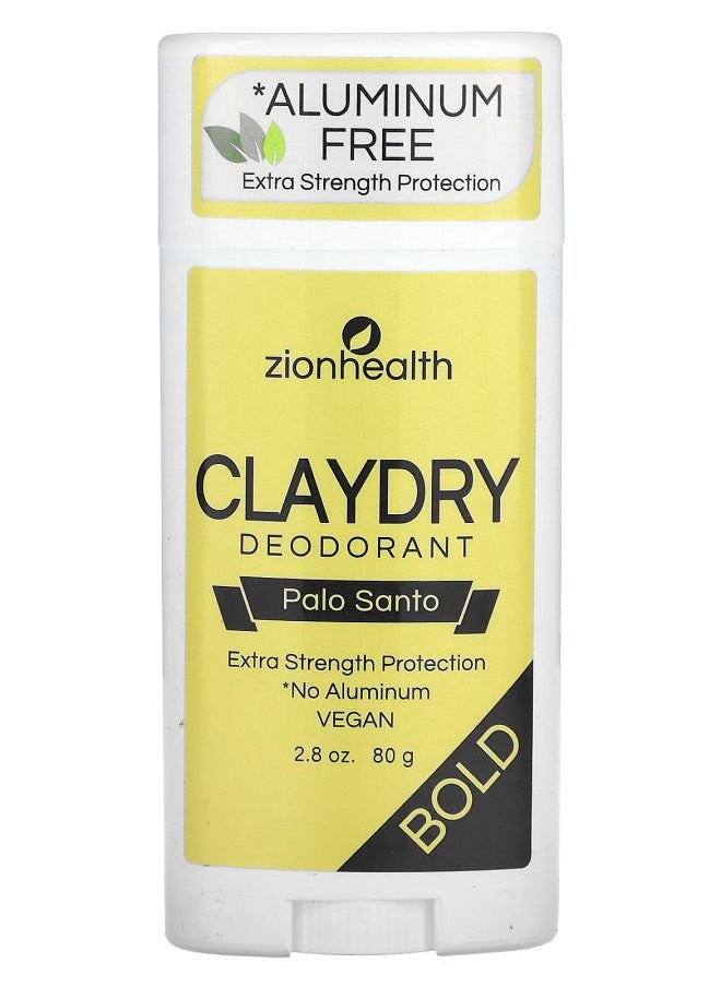 Zion Health Claydry Deodorant Bold Palo Santo  2.8 oz (80 g) 
