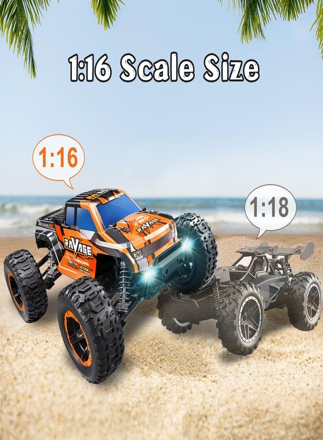 Loolinn | Durable RC Cars for Kids - Hobby Grade, 1/16 RC Truck, Top Speed 19mph, Adjustable Speed, Off-Road, 4WD - Upgradeable Remote Control Car (Gift for Boys and Adults) - Image 5