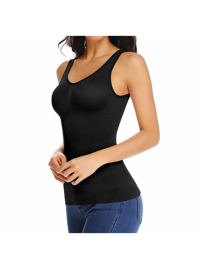 JOYSHAPER Women's Cami Shaper Tummy Control Padded Bra Camisole Cami Compression Tank Top Shapewear Body Shaper, Black, M - Image 1