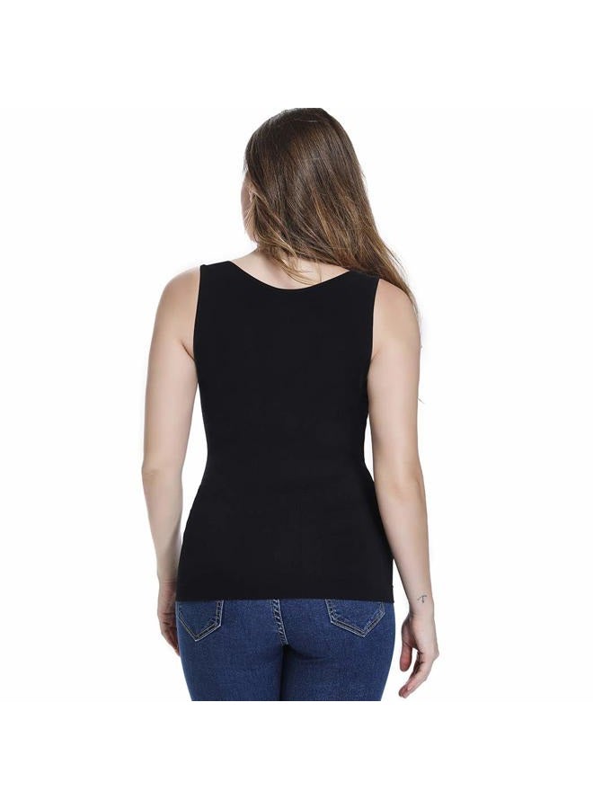 JOYSHAPER Women's Cami Shaper Tummy Control Padded Bra Camisole Cami Compression Tank Top Shapewear Body Shaper, Black, M - Image 4