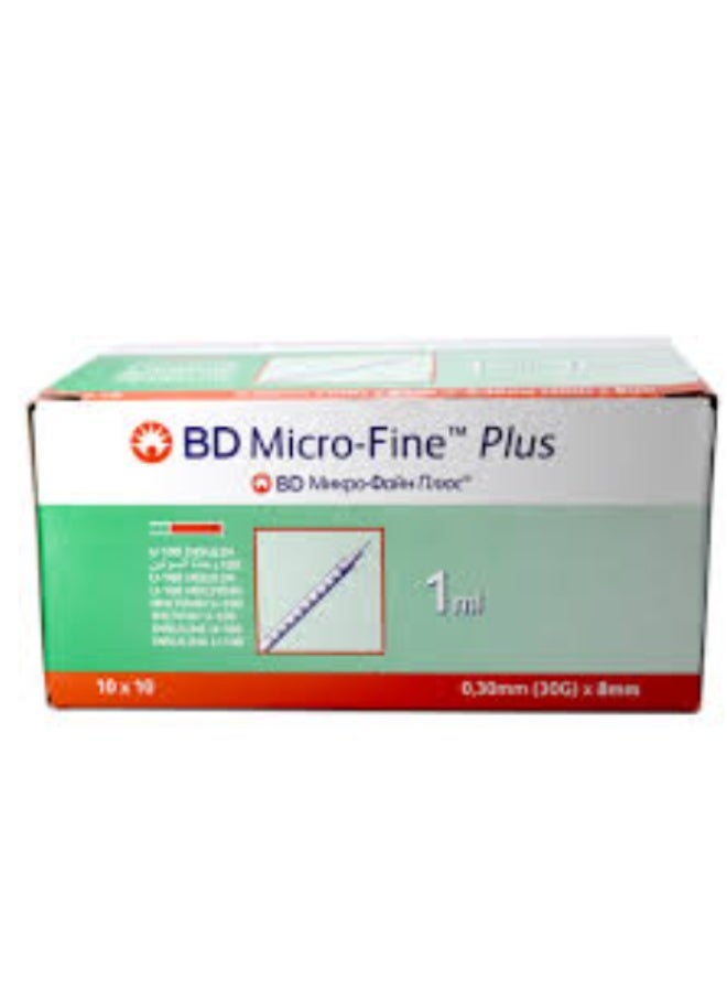 BD Micro-Fine Plus Insulin Syringes 1ml 30G x 8mm 100’s – Precision Diabetic Syringes for Comfortable Injection