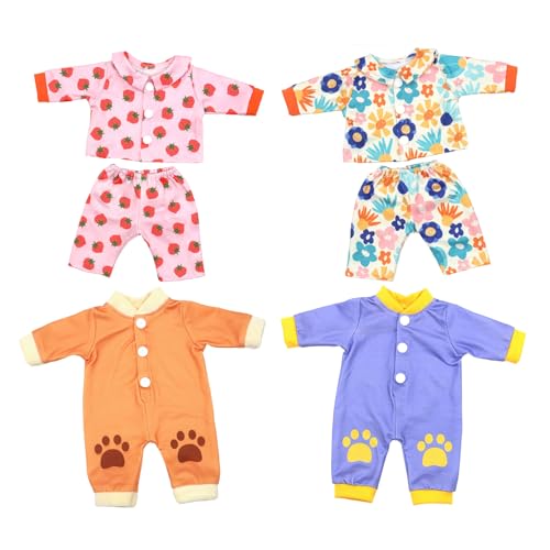 UNICORN ELEMENT 4Pcs Alive Baby Doll Clothes for 1012 Inch4 Set Baby Doll Clothes Accessories Fit for 101112 InchNot Dolls - Image 1