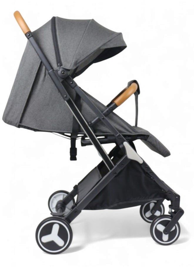 hatstar - Ultra-Light One-Click Fold Baby Stroller – Air Travel Friendly with Two-Way Canopy, Mosquito Net, and 5-Point Safety Harness - Image 1