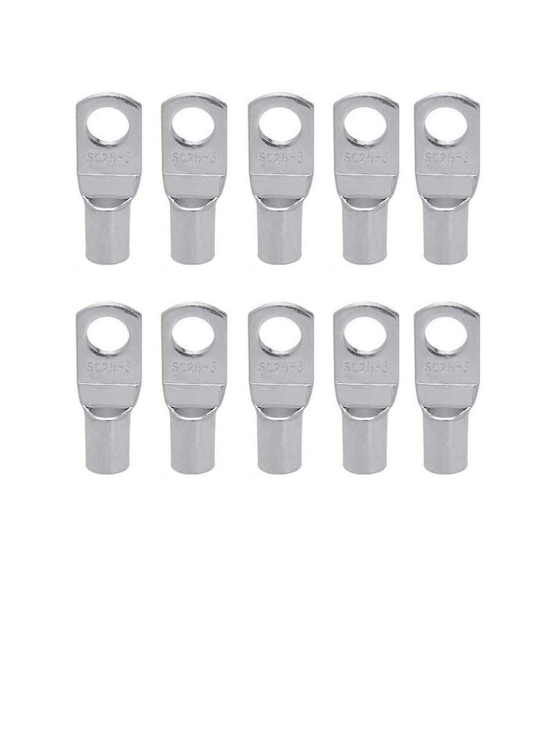 عروات الكابلات النحاسية 10 قطع من مجموعة الأسلاك الطرفية ، حلقات كبل الموصل ، محطات البطارية SC للبطارية ، للتطبيقات البحرية ، والطاقة الشمسية ، والسيارات ، والكهرباء ، والتطبيقات المنزلية ، إلخ (حجم - Image 1