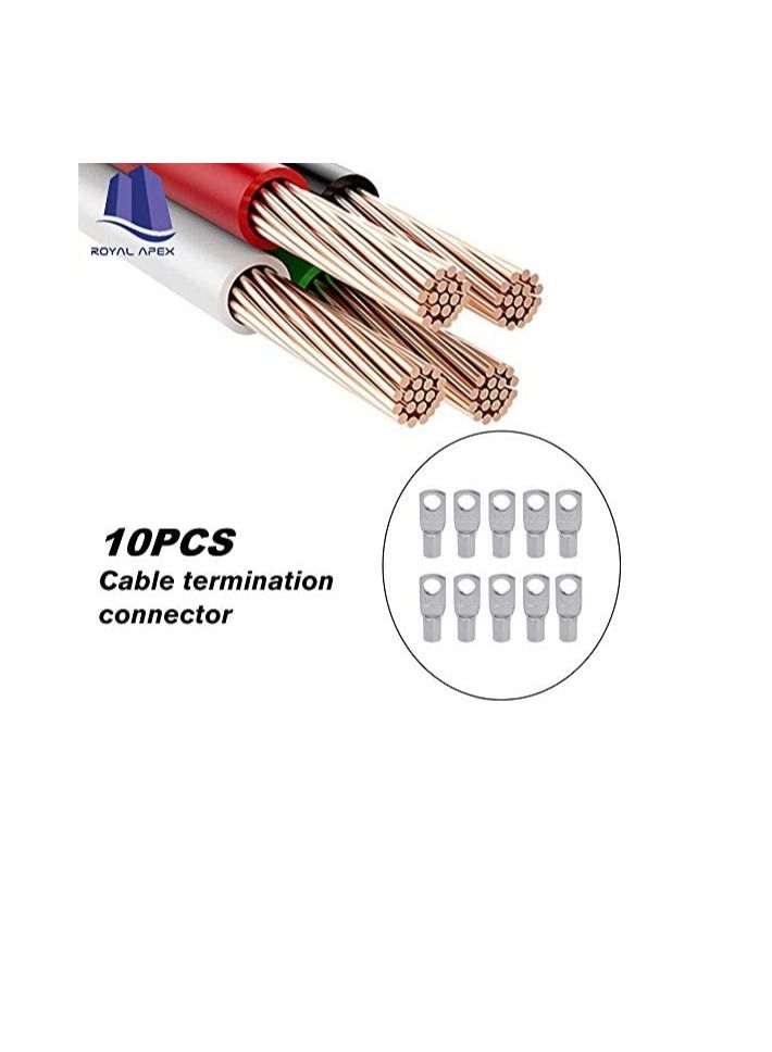 عروات الكابلات النحاسية 10 قطع من مجموعة الأسلاك الطرفية ، حلقات كبل الموصل ، محطات البطارية SC للبطارية ، للتطبيقات البحرية ، والطاقة الشمسية ، والسيارات ، والكهرباء ، والتطبيقات المنزلية ، إلخ (حجم - Image 3