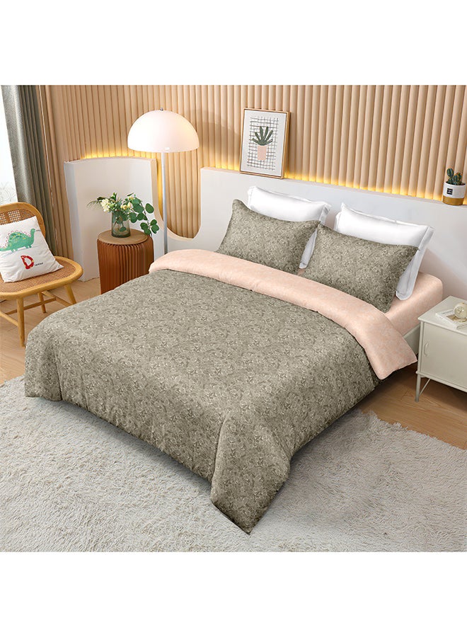 ايست من نون طقم غطاء لحاف من ٤ قطع | مصنوع من ألياف دقيقة ناعمة | ألوان متعددة | غطاء لحاف واحد ٢٣٠ × ٢٢٠ سم، ملاءة سرير واحدة ١٨٠ × ٢٠٠ سم مع جيب عميق ٣٠ سم، وغطائي وسادة ٥٠ × ٧٥ سم | مناسب لمرتبة سرير كوين - Image 2